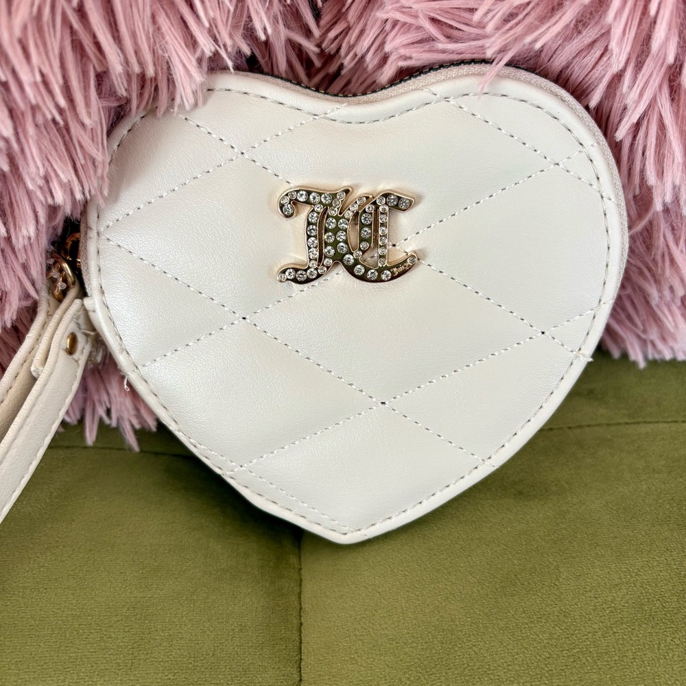 Juicy Couture Quilted Heart Wristlet Bag